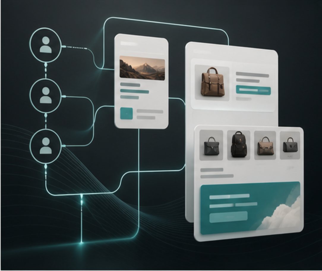 Email design and customer journey visual