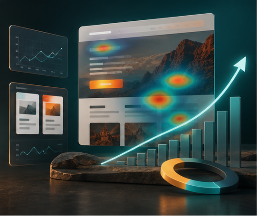 Landing page optimization and conversion visual