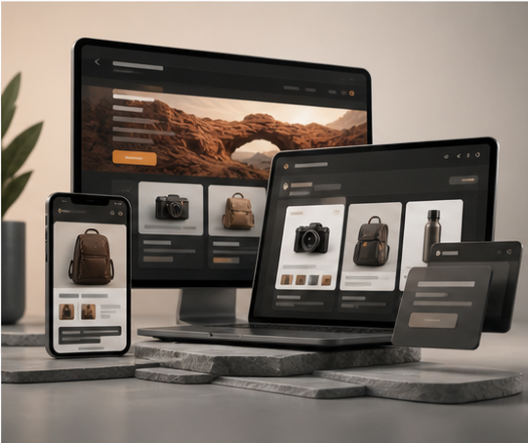 Modern ecommerce website design visual